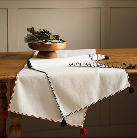ORADEA PÜSKÜLLÜ RUNNER SİYAH 45X145 CM