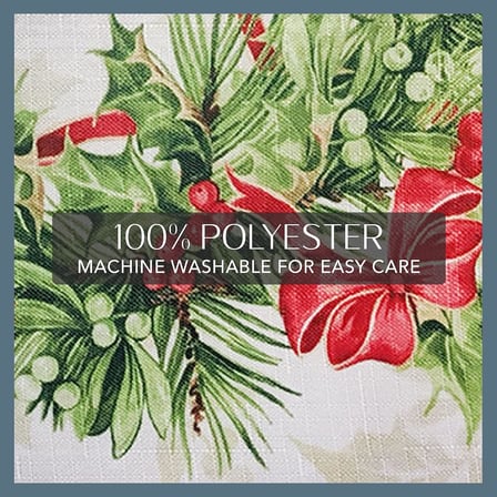 Home Fashions Holly Traditions masa örtüsü, kumaş, dikdörtgen, 152,4 x 304,8 cm, çok renkli