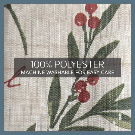 Elrene Home Fashions Tatil Ağacı Süslemeleri Kumaş Masa Örtüsü, Noel Masa Örtüsü, 152,8 cm x 300,8 cm, Dikdörtgen