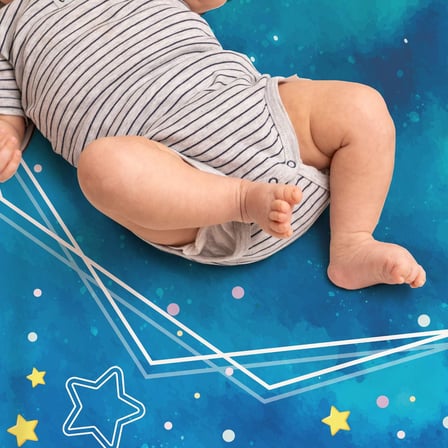Mavi Uzay Macerası Baby Shower Hediyesi Fotoğraf Çekim Battaniyesi 100x120 cm