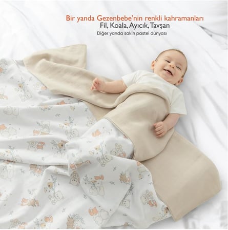 Hero Müslin Bebek Battaniyesi (120X120) Teddy 120x120 cm