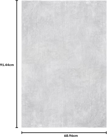 Loni Solid Makinede Yıkanabilir Shag Accent Kilim, 2x3, Açık Gri