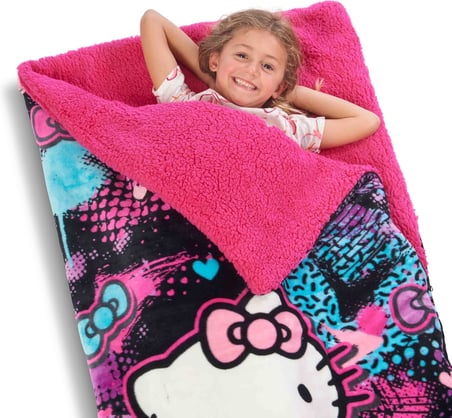 Hello Kitty Bulut Sherpa Pijama Çantası, 68,5 cm x 157,5 cm, Slumber Kitty