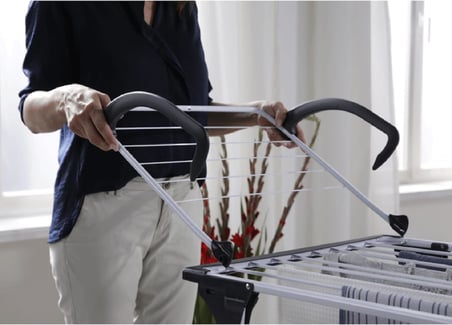 Premium 2in1 Masa Çamaşır Askılığı Alüminyum teller Beyaz 5 Yıl Garantili