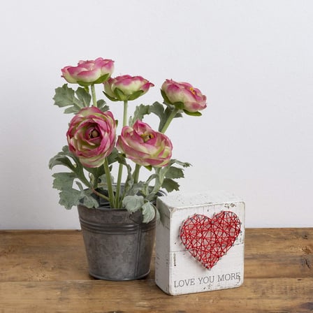 34248 Rustik Beyaz İp Sanat Kutusu Tabelası, 8,9 cm x 10,16 cm, Love You More