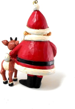 Rudolph Traditions von Jim Shore Santa und Rudolph 50. Ann Ornament 4,25 in