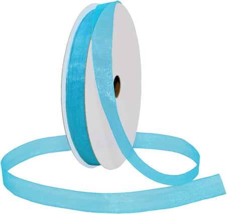 Organdy Kurdele, 5/8 inç x 100 metre, Turkuaz