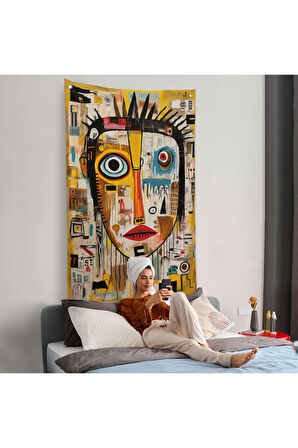 Sürreal İnsan Yüzü Duvar Örtüsü-8001