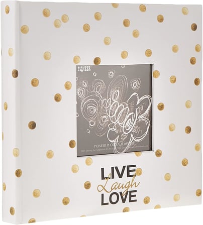 EV-246/L Golden Dots Live Laugh Love 200 pkt 4x6 Photo Album Fotoalbum Papier Pocket