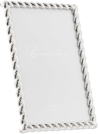 710046 Silver Metal Rope Picture Frame, 10cm by 15cm