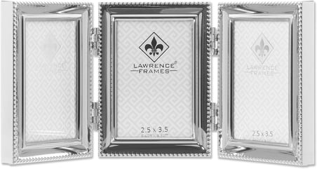 Lawrence metal çerçeve, 2,5 x 3,5 cm, 3 adet, gümüş rengi
