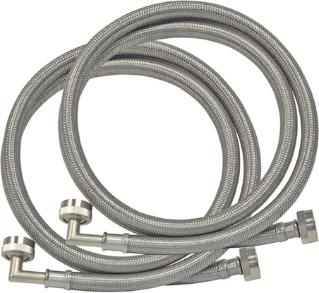 41066 SS çamaşır makinesi Hortum Boru yayı ile 90 derece 3/4 inç x 3/4 inç Skitasche