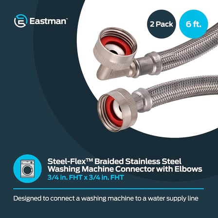 41066 SS çamaşır makinesi Hortum Boru yayı ile 90 derece 3/4 inç x 3/4 inç Skitasche