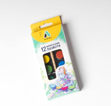 4’lü Boyama Seti + Resim Defteri 25x35, 12 Renk, Keçeli Kalem, Kuru,Pastel ve Sulu Boya, Fırça Dahil