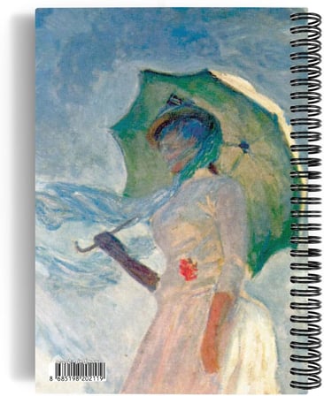 Claude Monet/Woman with a Parasol, 1886 | Spiralli Defter 11 | A5 | Çizgisiz | 100 Sayfa | Sanat