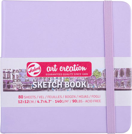 Eskiz defteri 80 yaprak, 12 x 12 cm, pastel mor