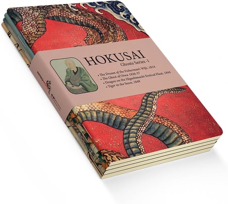 Hokusai 4'lü Defter Seti 5, Ghosts Series I, Çizgisiz, 64 Sayfa, 14x21cm