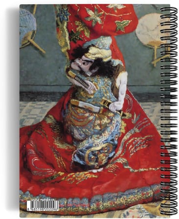 Claude Monet/Madame Monet in a Japanese Kimono,1876 | Spiralli Defter 09 | A5 | Çizgisiz | 100 Sayfa