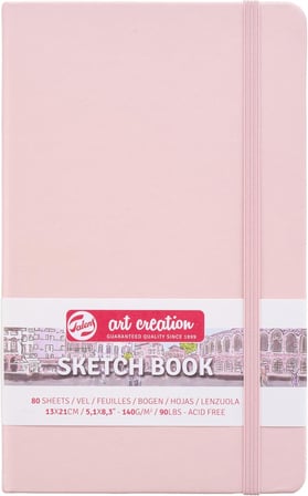 ターレンスジャパン(Talens Japan) Tarens T9314-012M Art Creations Eskiz Defteri, Çizim Defteri, 5,1 x 8,3 inç (13 x 21 cm), Pastel Pembe, Kalınlık: 140 g/m2), İnce, Asitsiz Kağıt, 80 Yaprak Ciltli