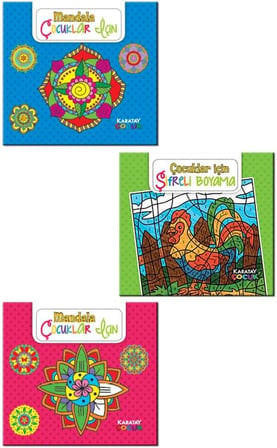 Çocuklar için Eğlenceli ve Huzurlu Mandala Boyama Defteri Erkek/Kız çocukÖzel Seri Kişisel Gelişim Kitabı Öğretici Desenli Kitap Büyük Boy Boyama Kitabı (Şifreli Boyama)