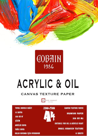 Cobain 1986 Akrilik Boyama Defteri (A4)
