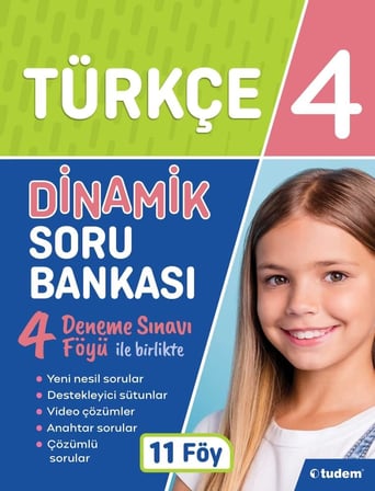 Tudem Eğitim Yayınevi 4. Sınıf Türkçe Dinamik Soru Bankası