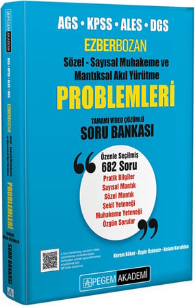 KPSS ALES DGS Ezberbozan Sözel-Sayısal Muhakeme ve Mantıksal Akıl Yürütme Problemleri Soru Bankası