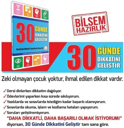 30 Günde Dikkatini Geliştir (6-12 Yaş)