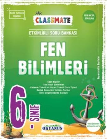 Okyanus 6.Sınıf Classmate Fen Bilimleri Soru Bankası