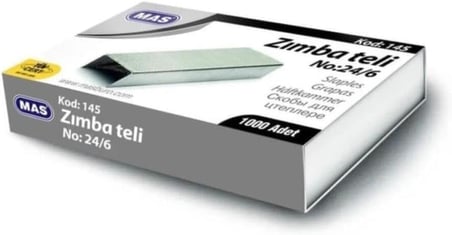 Mas Zımba Teli 24/6, Beyaz, 1000'li Kutu 8691217014502