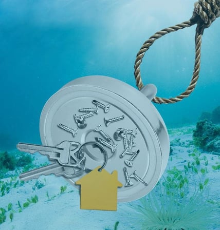 D48 Güçlü Neodyum Mıknatıs 48mm 75kg Askılı Fishing Salvage Magnet