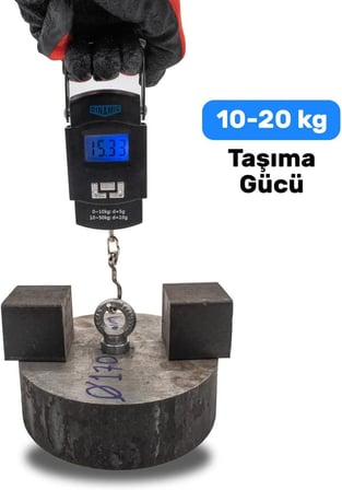 MNS Çok Güçlü Deniz Mıknatısı - Fishing Magnet - Neodyum Daimi Çelik Mıknatıs - Halkalı Pot Mıknatıs - Nikel Kaplı - Paslanmaz - Kararma Yapmaz - Tuzlu Suya Dayanıklı (Ø25 mm (15 kg))