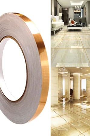 Fayans Arası Yapışkanlı Folyo Derz Bandı Şerit Bant Gold 0.5 Cm 50 Metre 1420