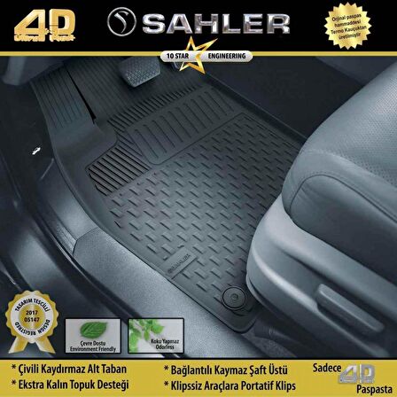 Sahler Sahler Dacia Dokker 2012 Sonrası 4.5D Havuzlu Oto Paspas