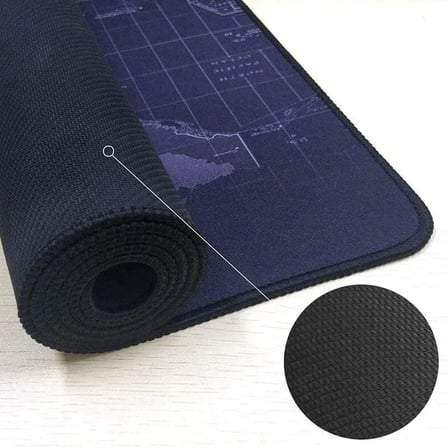 Kuzey's Store Büyük Boy 90 x 40 XXL Dünya Desenli Mouse Pad Kauçuk Kaymaz Alt Taban, Yumuşak Kumaş Oyuncu Mouse Pad, Bilgisayar ve Dizüstü, Notebook Uyumlu