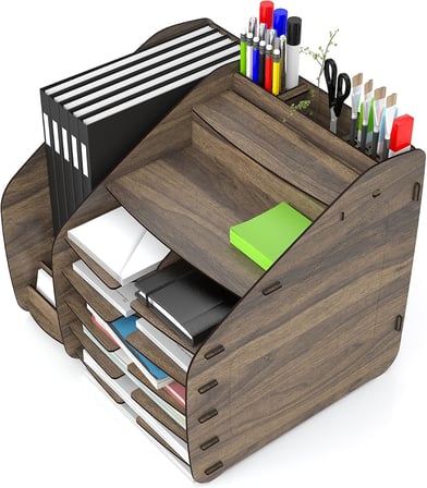 Design OTTO Fx-xl Modest - 2 Renk - A4 Evrak Rafı Masaüstü Organizer design_otto_fx_XL_Modest (Ceviz)
