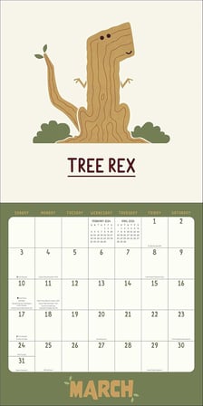 A HandsOffMyDinosaur 2024 Punny Wall Calendar: Ray of Punshine