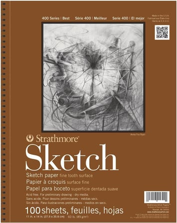400 Serisi Eskiz Defteri, 11x14 inç, 100 Yaprak - Çizim, İllüstrasyon, Sanat Sınıfı Öğrencileri için Sanatçı Eskiz Defteri