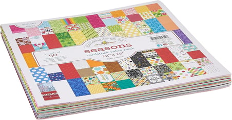 5719 Değerli Kart Stoğu Kiti 12"X12", 50 Yaprak