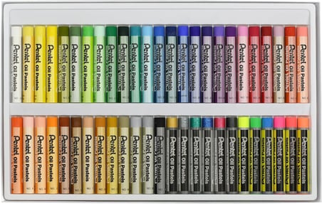 PHN Yağlı Pastel Tebeşir - 50 Renk Metalik ve Neon Dahil (50 Adet - Çeşitli Renklerde)