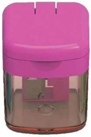 Mini Box Kalemtıraş, Tek Gözlü, 2 Adet, Yeşil ve Pembe