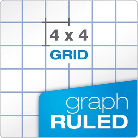 Bileşim kitap, Quad çizgili, 4 alanları/inç, 9,75 X 7.5 inç, 80 yaprak, siyah/beyaz, Box 12 kitap (63786)