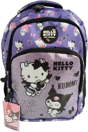 ve Kuromi Angels and Devil Okul Sırt Çantası, Çok Renkli