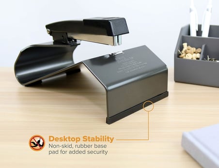 Office No-Jam zımba makinesi, 20 yaprak, kolay ciltleme, siyah (B440SB), Saddle Stapler