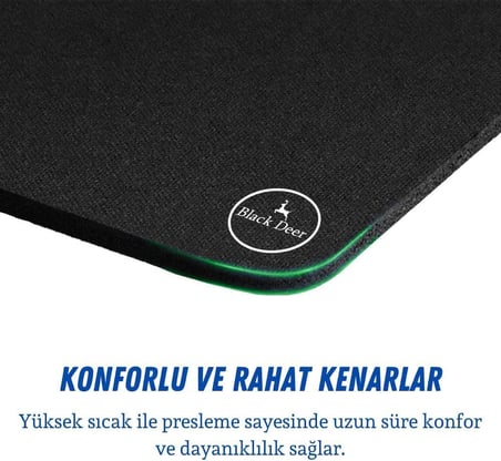 Siyah Professional Oyuncu Gaming Mouse Pad,Ofis, Kaydırmaz Taban Mouse Pad (30x25 S)