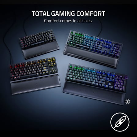 Ergonomik Bilek Desteği (Mini) - Mini klavyeler için ergonomik bilek desteği (hafızalı köpük dolgu, kaymaz lastik ayaklar) siyah