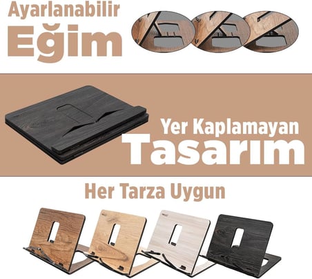 Kitap Okuma Standı Büyük Boy (Meşe)