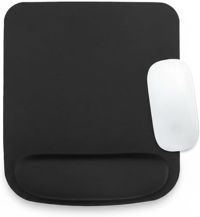ErgoSoft Kare Bilek Destekli Konfor Kaymaz Ergonomik Mouse Pad Siyah Siyah