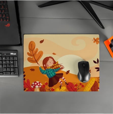 Arkadaşa Hediye Sonbahar Tasarımlı 40x30 Mousepad
