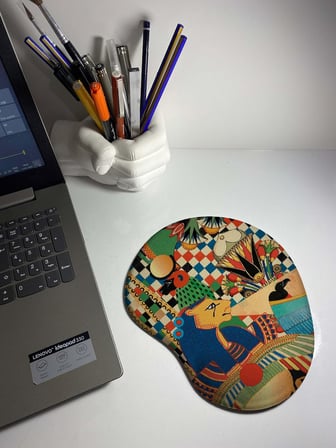 Pharoah Baskılı Bilek Destekli Mouse Pad - Dünya Serisi